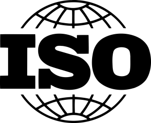 iso logo black and white